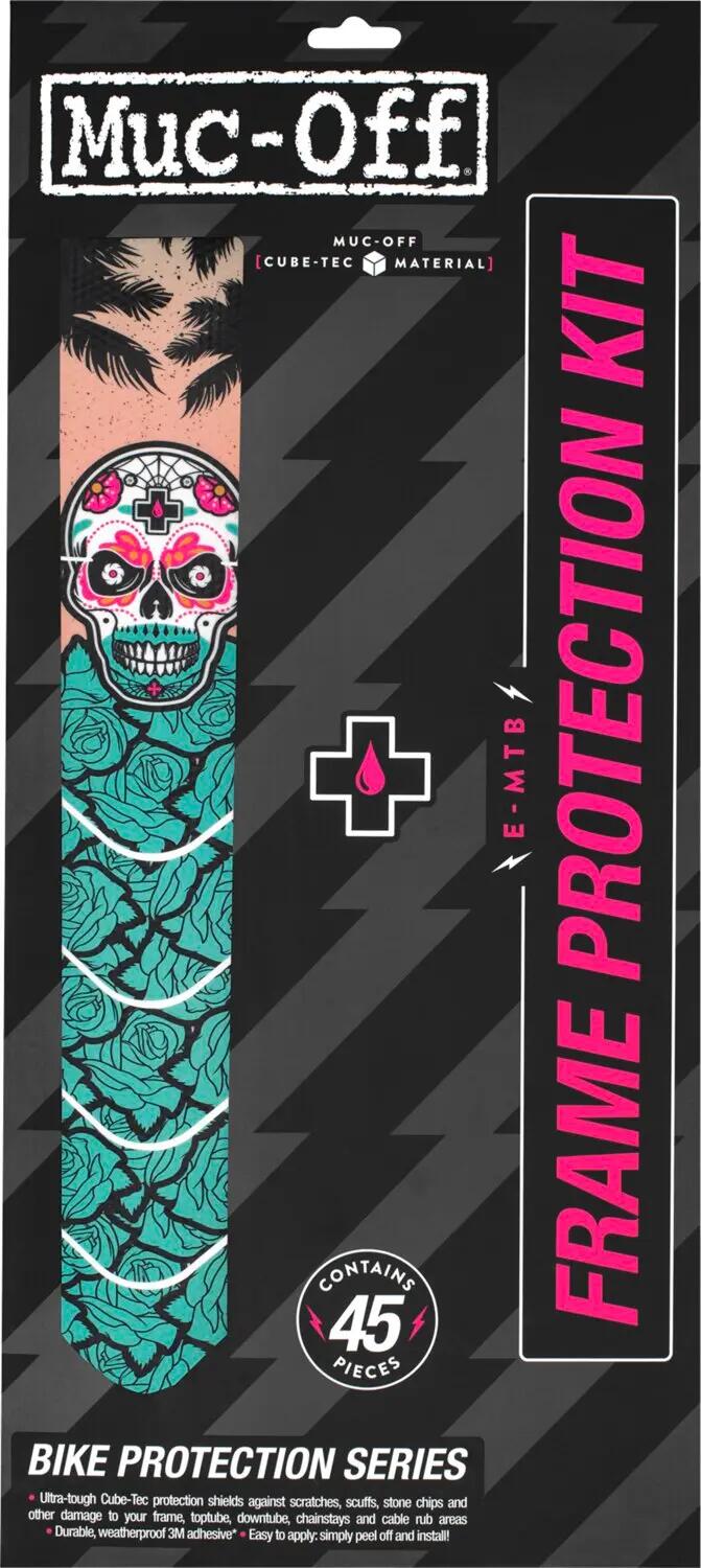 Set stickere protectie cadru bicicleta Frame Protection Kit E-MTB - albastru ve… 2/5
