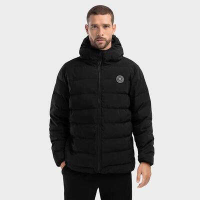 Heren lifestyle waterbestendig puffer jack shelter zwart