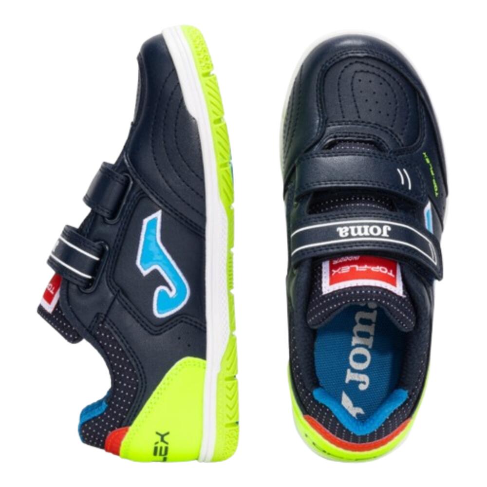 SAPATILHAS DE FUTEBOL DE ARTIFÍCIO JOMA TOP FLEX JR 2533. Verde-marinho. 4/4