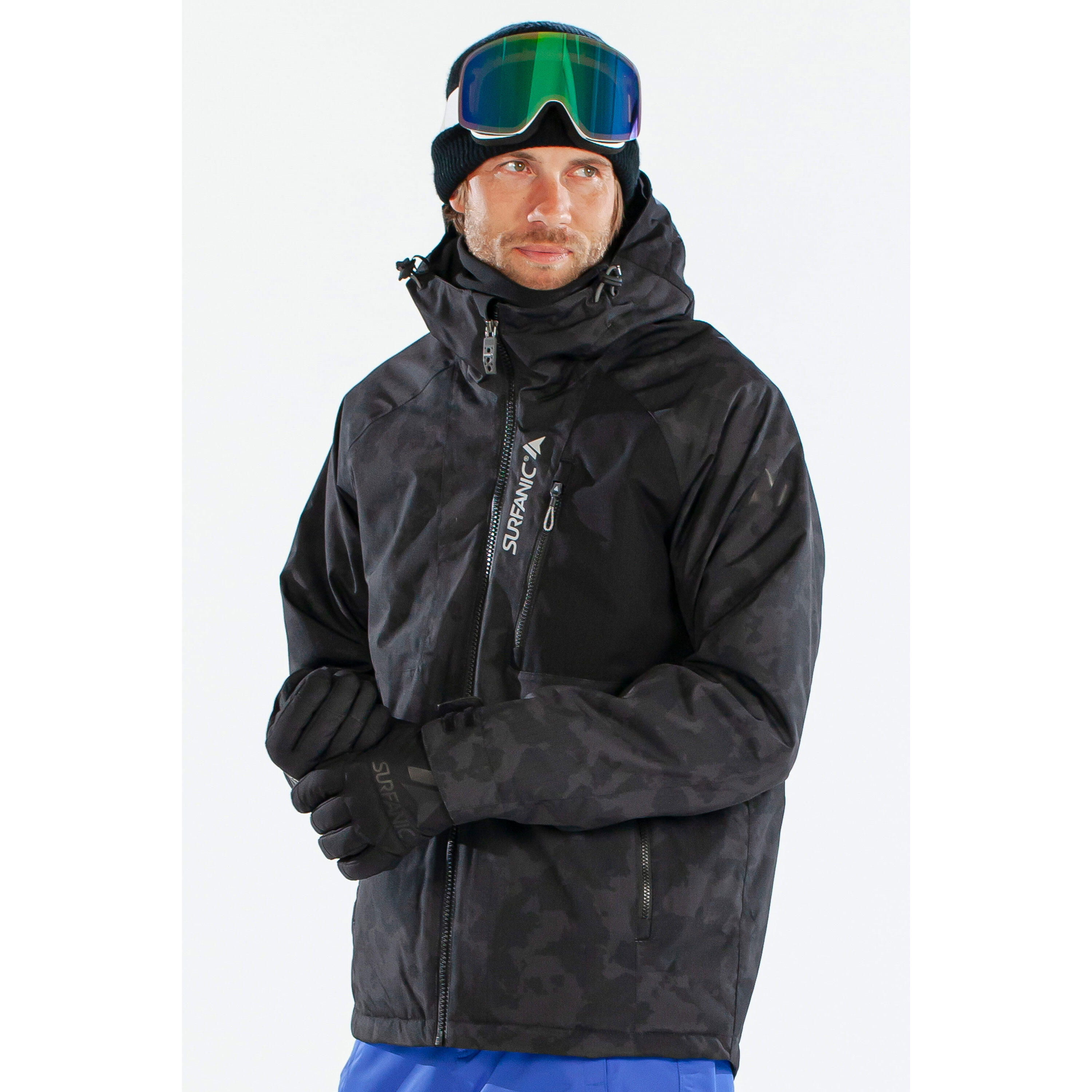 SURFANIC Orion Map Ski Jacket Black