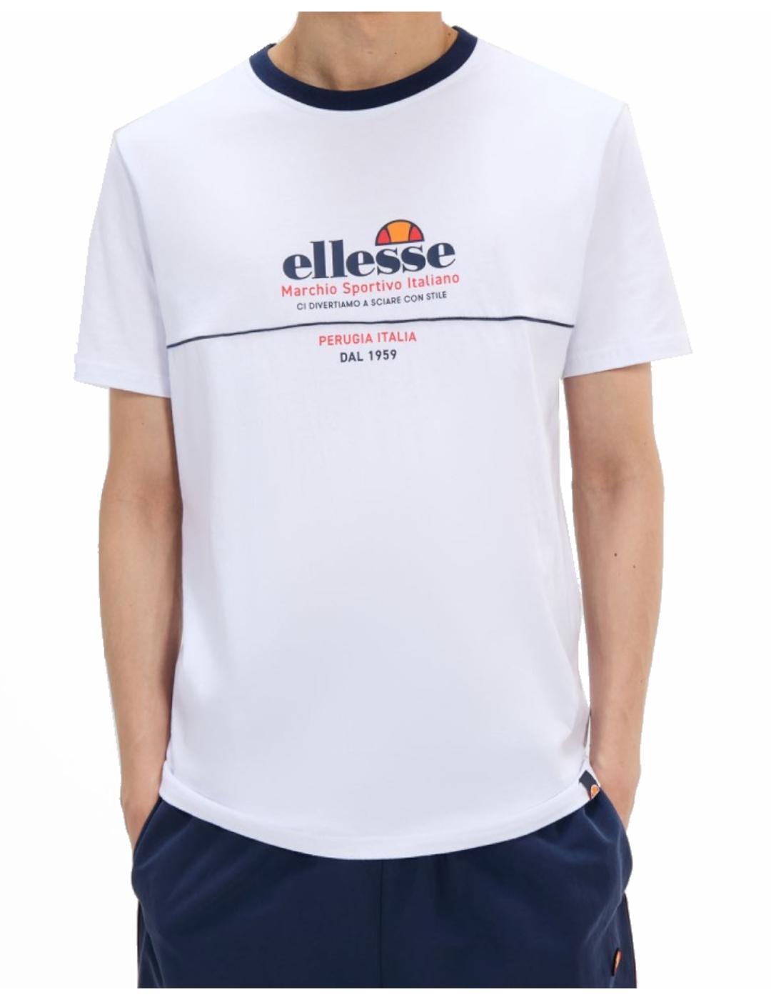 T-shirt pour homme Ellesse Svellan Blanc 1/5