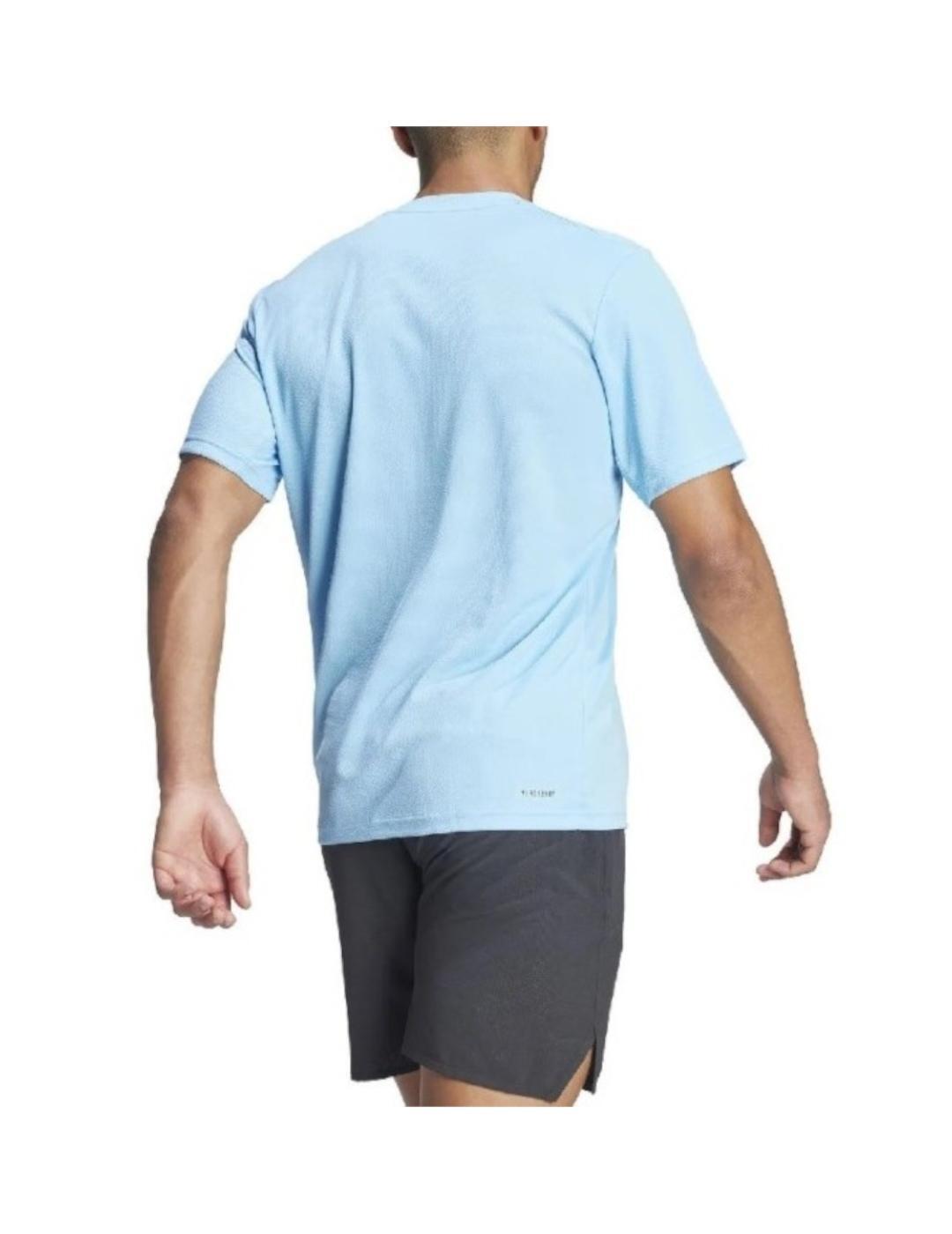 T-shirt pour homme Adidas tr-es bleue. 2/5