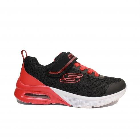 Zapatillas Skechers Niño Microspec Max Negro Rojo 7/7