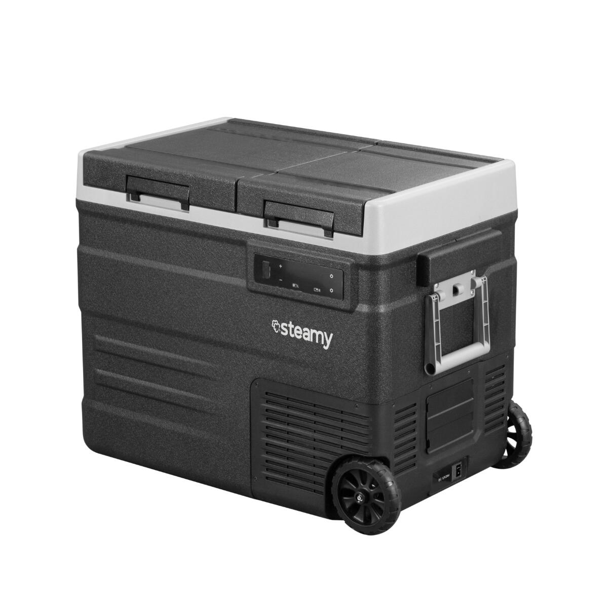 Steamy-E Dual Zone 55 Roller, Électrique Glacière à compresseur sur roues, 49L 3/5