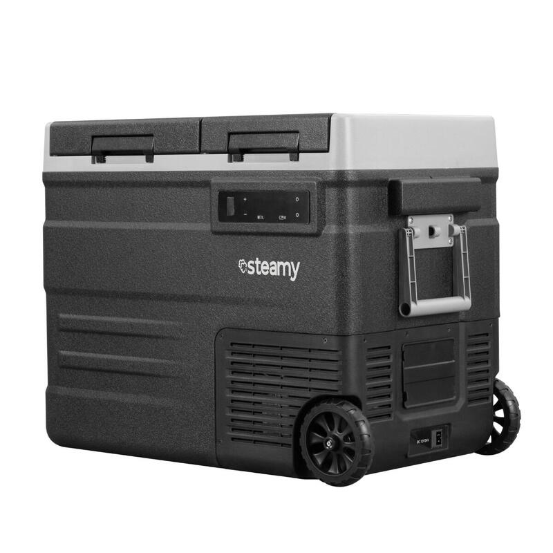 Steamy Dual Zone Nevera Portátil Eléctrica con Ruedas, 49L