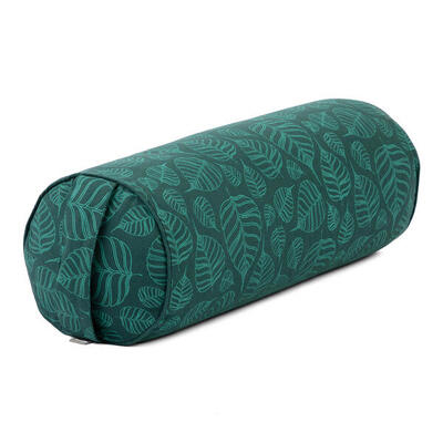 Gemustertes Yoga-Bolster (rund) mit Dinkelfüllung