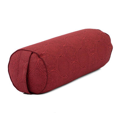 Gemustertes Yoga-Bolster (rund) mit Dinkelfüllung