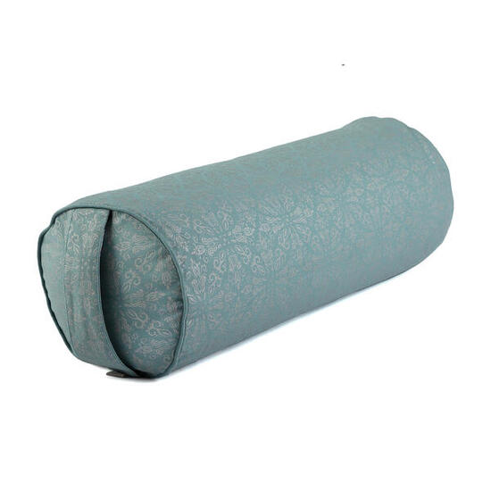 Gemustertes Yoga-Bolster (rund) mit Dinkelfüllung