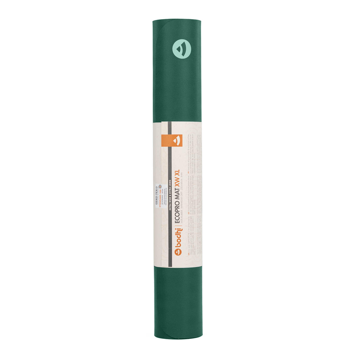 Tappetino yoga in gomma Bodhi EcoPro XXL 4 mm - 200 x 66 cm - antiscivolo 4/7