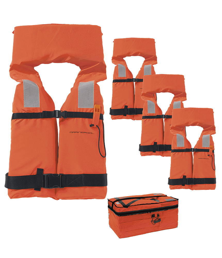 MARINEPOOL Marinepool Rettungsweste Feststoff – 4er/6er Set