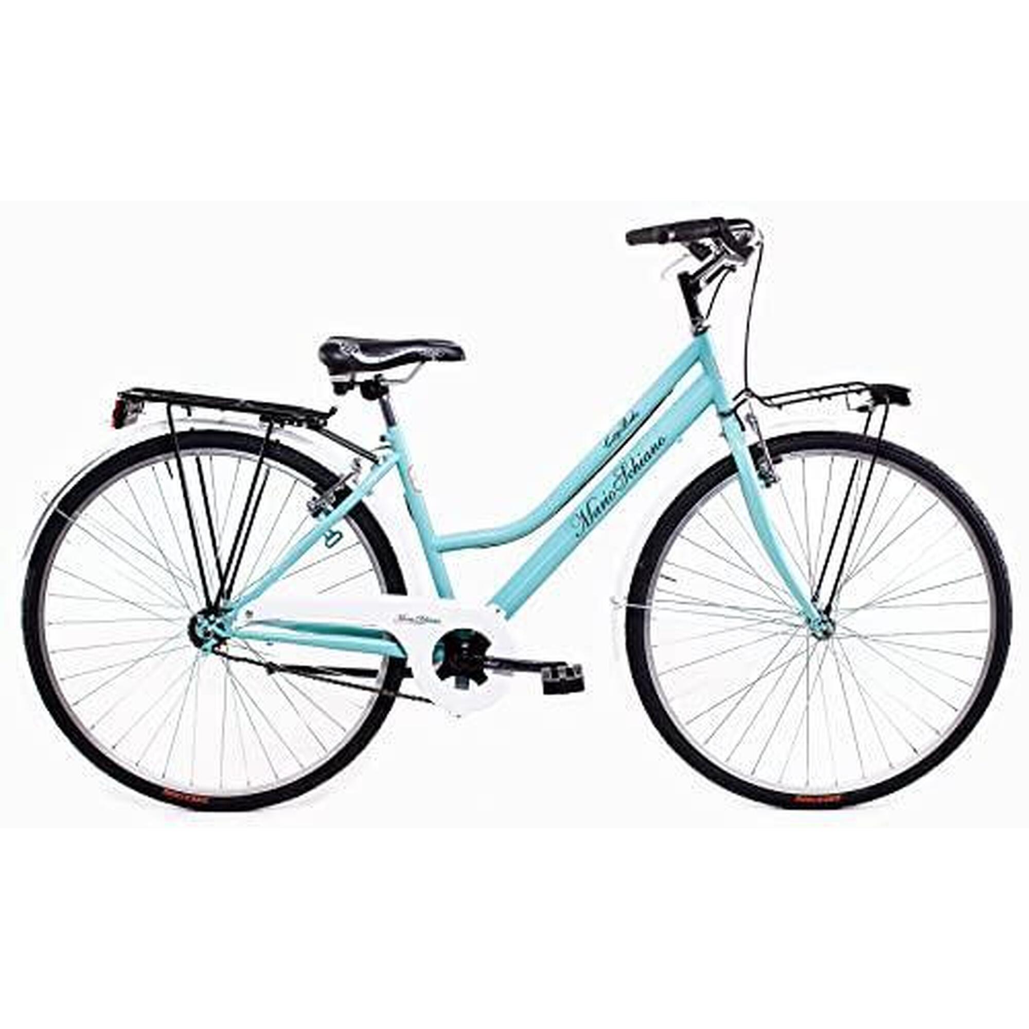 F.lli Schiano - Mario Schiano Vélo De Ville 28 Dames, Vélo À 1 Vitesse - Vélo Ville - Bleu - 48 Xl - Decathlon