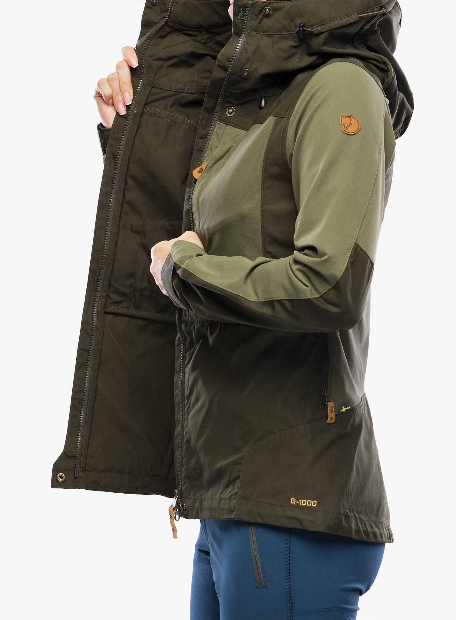 Fjällräven Keb Jacket W Damen (Deep Forest-Laurel Green) Größe M 6/7