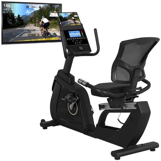 Vélo d'appartement semi-allongé connecté - Cykling P14 Comfort - Inertie 14 kg