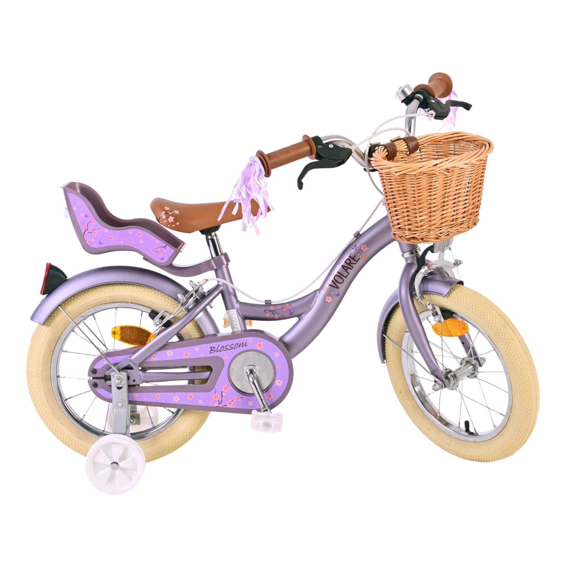 VOLARE BICYCLES Kinderfahrrad 14 Zoll Volare Blossom 4-6 Jahre Lila