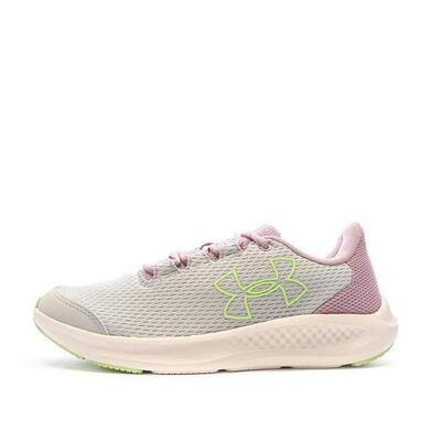 Under armour charged pursuit 3 hardloopschoenen dames grijs/roze