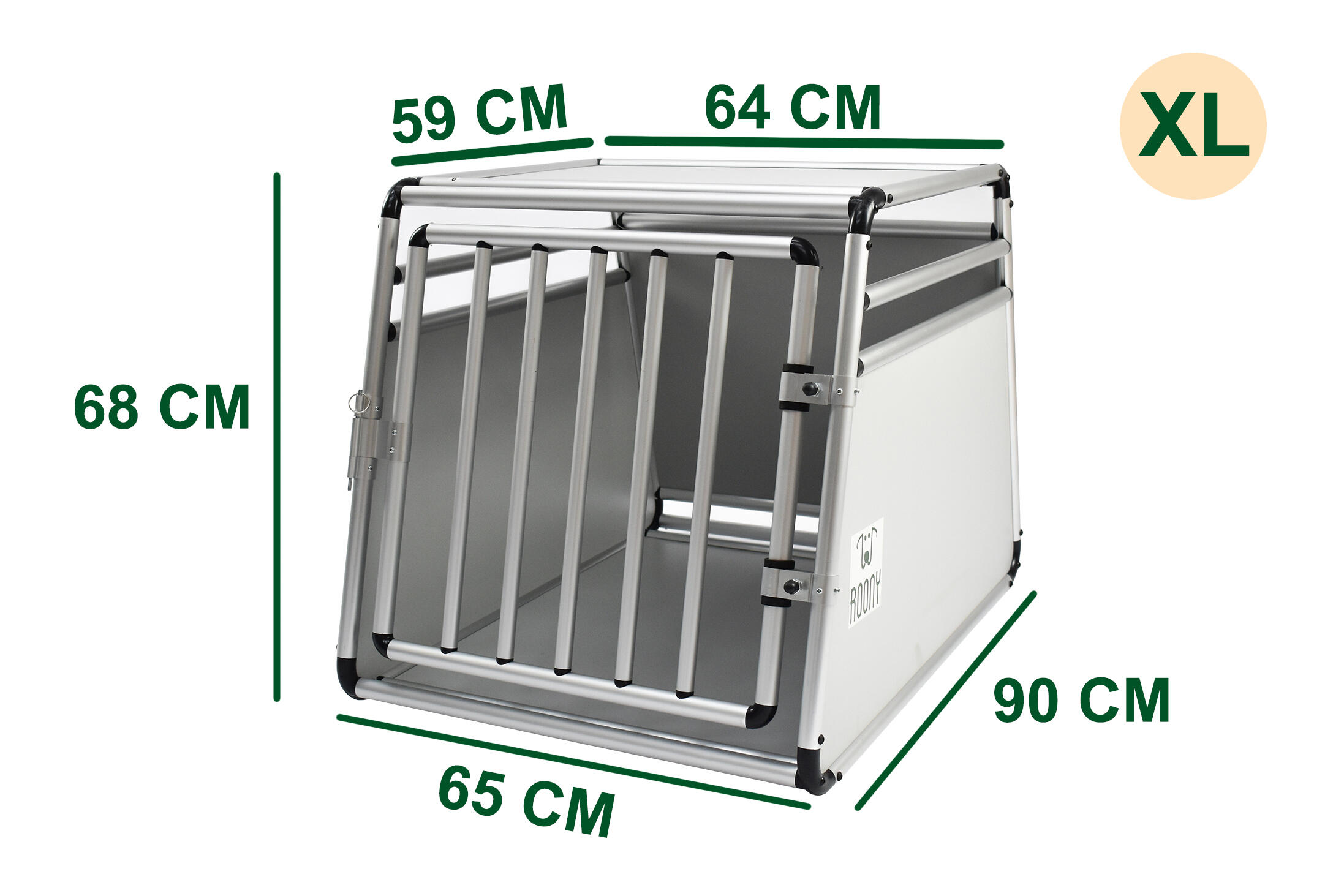 Cage pour chien tube alu rond taille XL 90x68x65 2/7