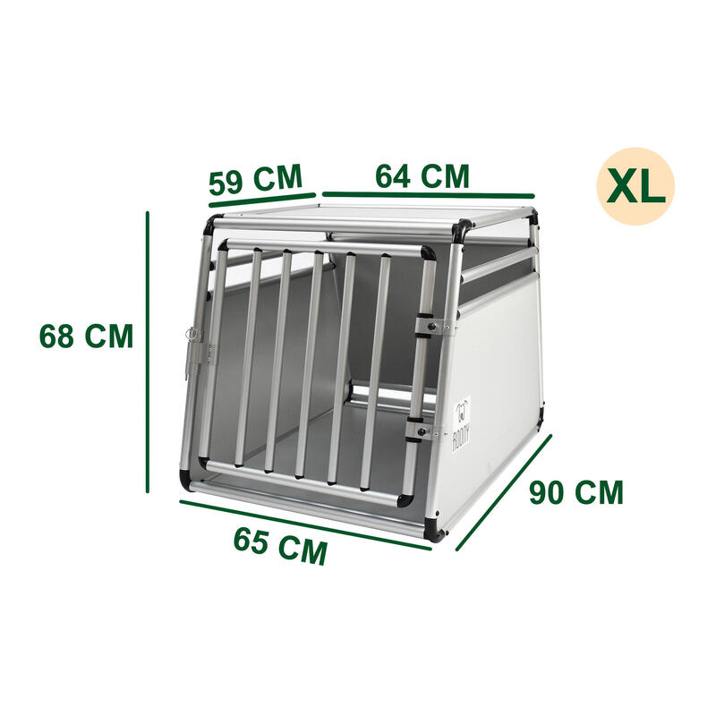 Klec pro psy kulatá hliníková trubka velikost XL 90x68x65