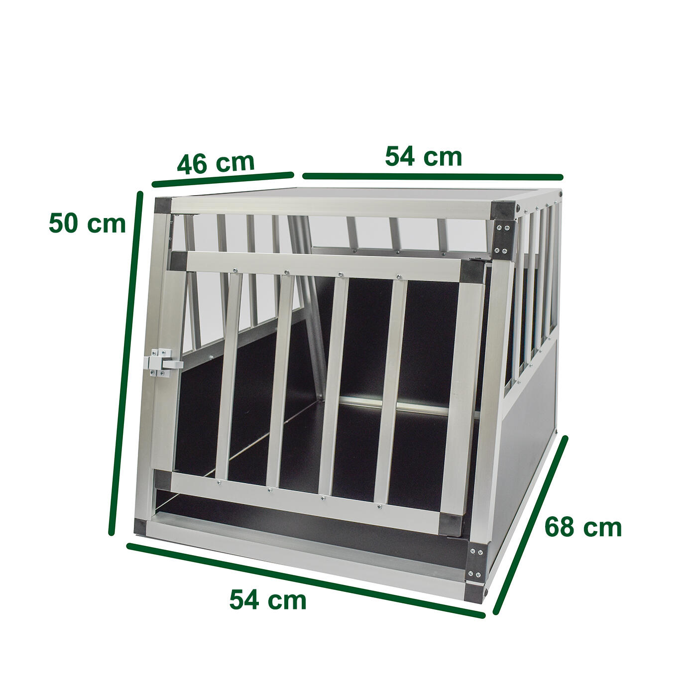 Jaula para perros de tubo de aluminio CUADRADO 68x54x50 talla M - 1 puerta 2/6