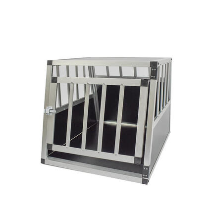 Cage pour chien tube alu CARRE 68x54x50 taille M - 1 porte