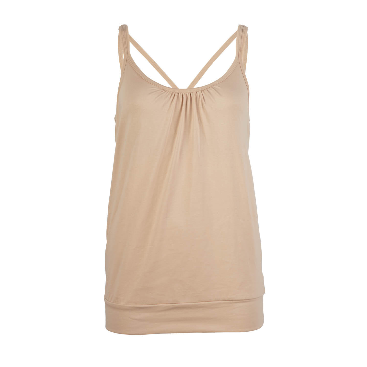 Yamadhi Yoga Top mit Spaghetti-Trägern, caramel beige M 1/6