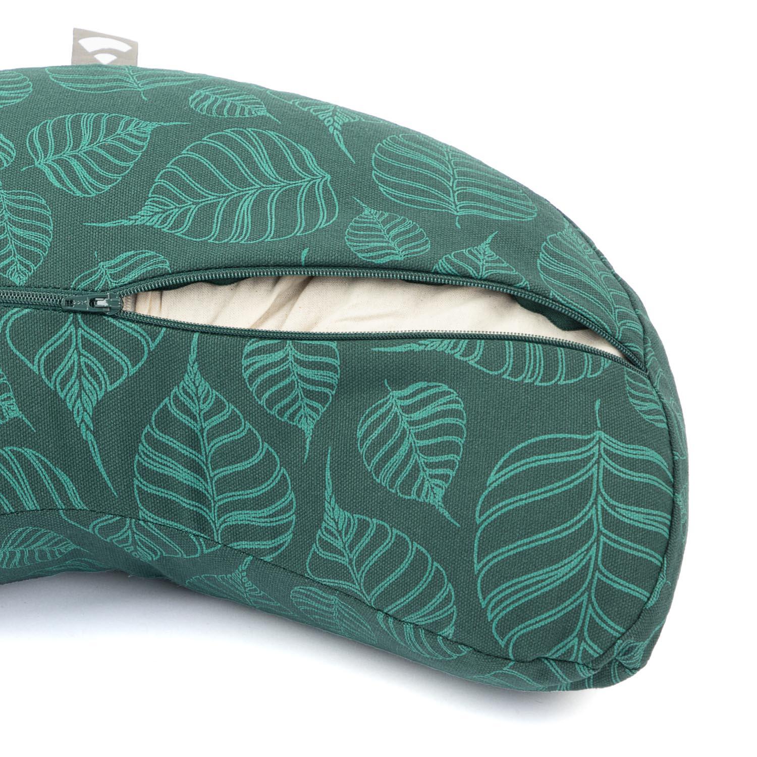 Maharaja Collection: Design Meditationskissen YOGI MOND Bodhi Leaves, deep green 3/6