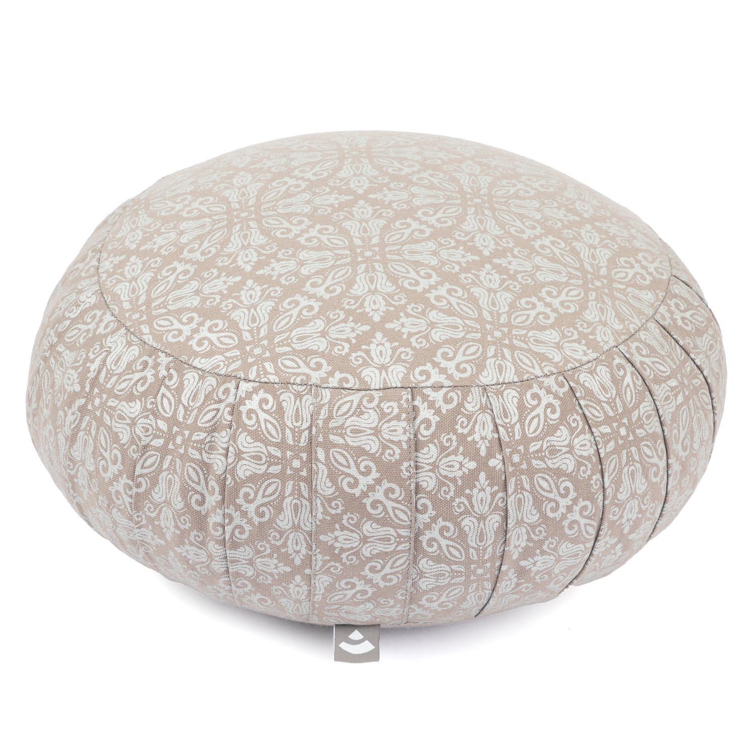Maharaja Collection: Meditationskissen ZAFU, 38 x 20 cm Raja, taupe/silber 2/6