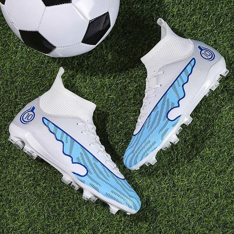 Ghete de fotbal MBrands, 8.1 cu glezna , crampoane, alb 38