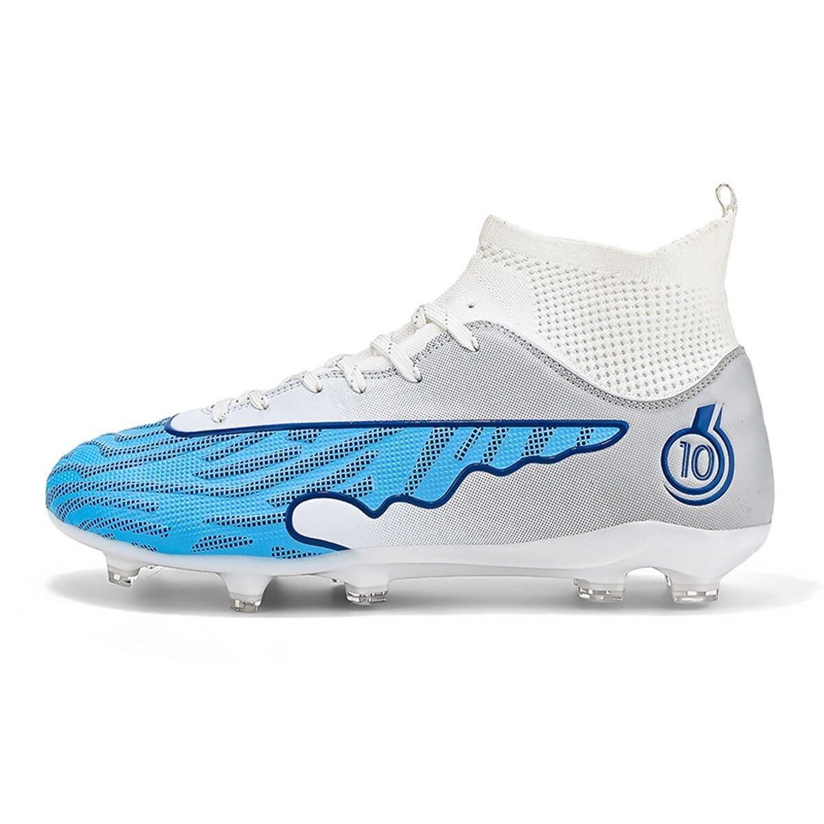 Ghete de fotbal MBrands, 8.1 cu glezna , crampoane, alb 38