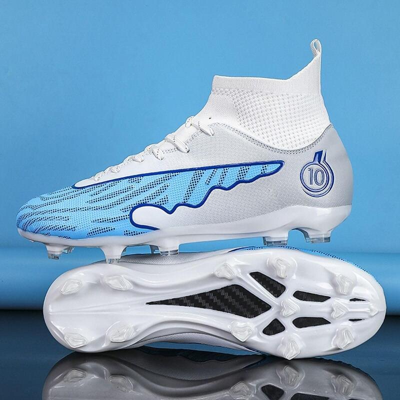 Ghete de fotbal MBrands, 8.1 cu glezna , crampoane, alb 38