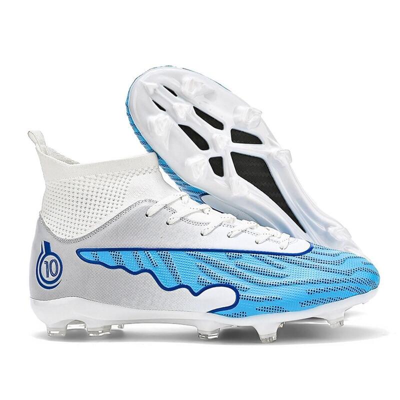 Ghete de fotbal MBrands, 8.1 cu glezna , crampoane, alb 38