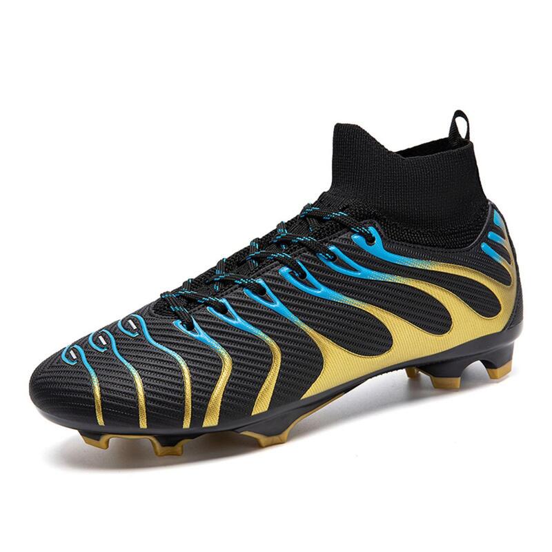 Ghete de fotbal MBrands, 7.9 cu glezna , crampoane , negru 43