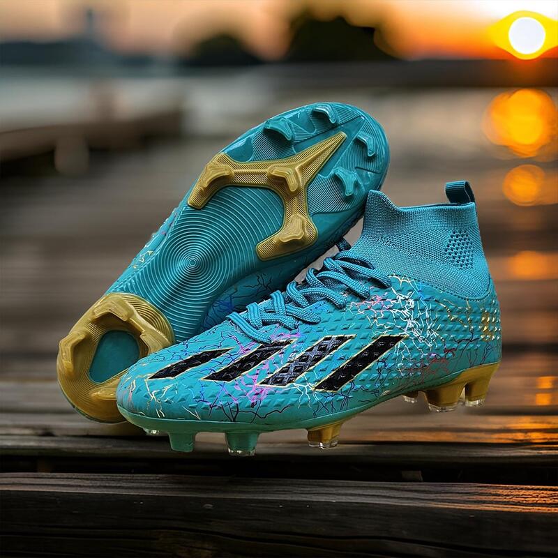 Ghete de fotbal Sky Wing, 9701 cu glezniera, crampoane , verde 33