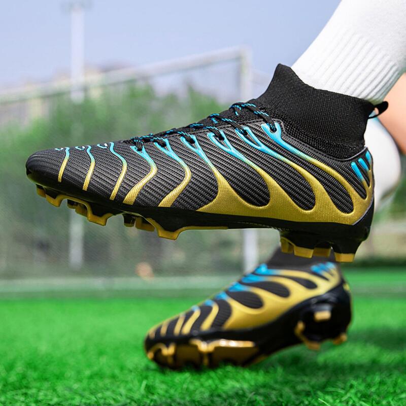 Ghete de fotbal MBrands, 7.9 cu glezna , crampoane , negru 43