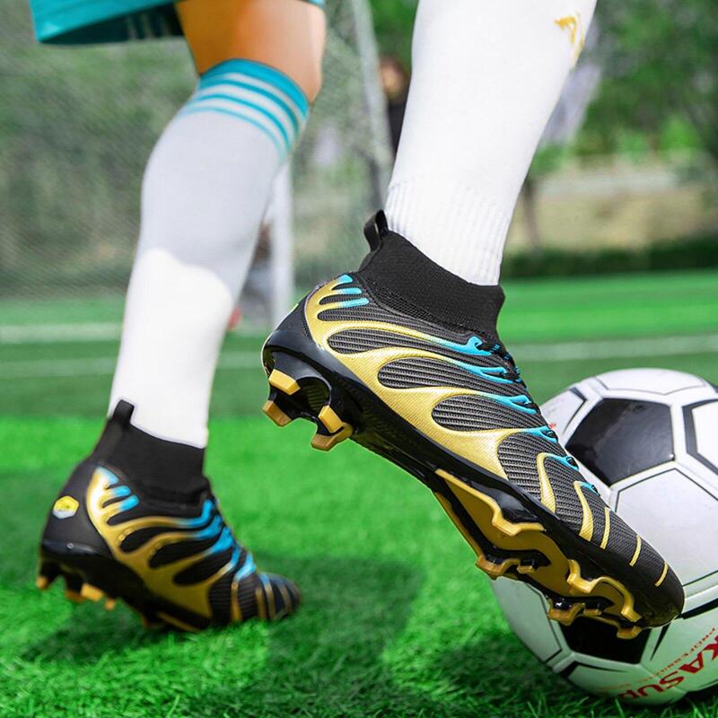 Ghete de fotbal MBrands, 7.9 cu glezna , crampoane , negru 43