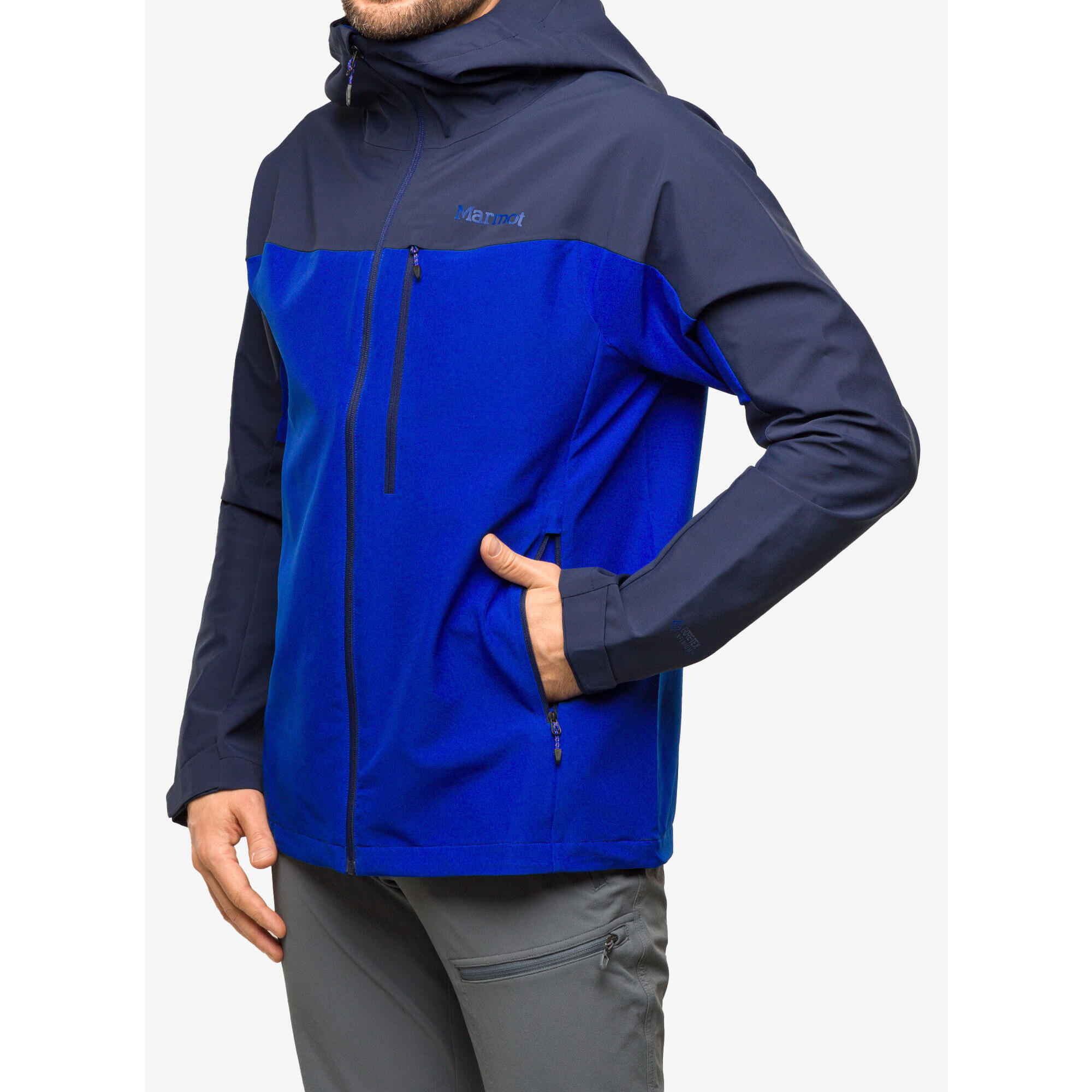 Marmot - Hommes Marmot Rom Gore-tex Infinium Hoody Veste Softshell - Softshell - Bleu - S - Decathlon