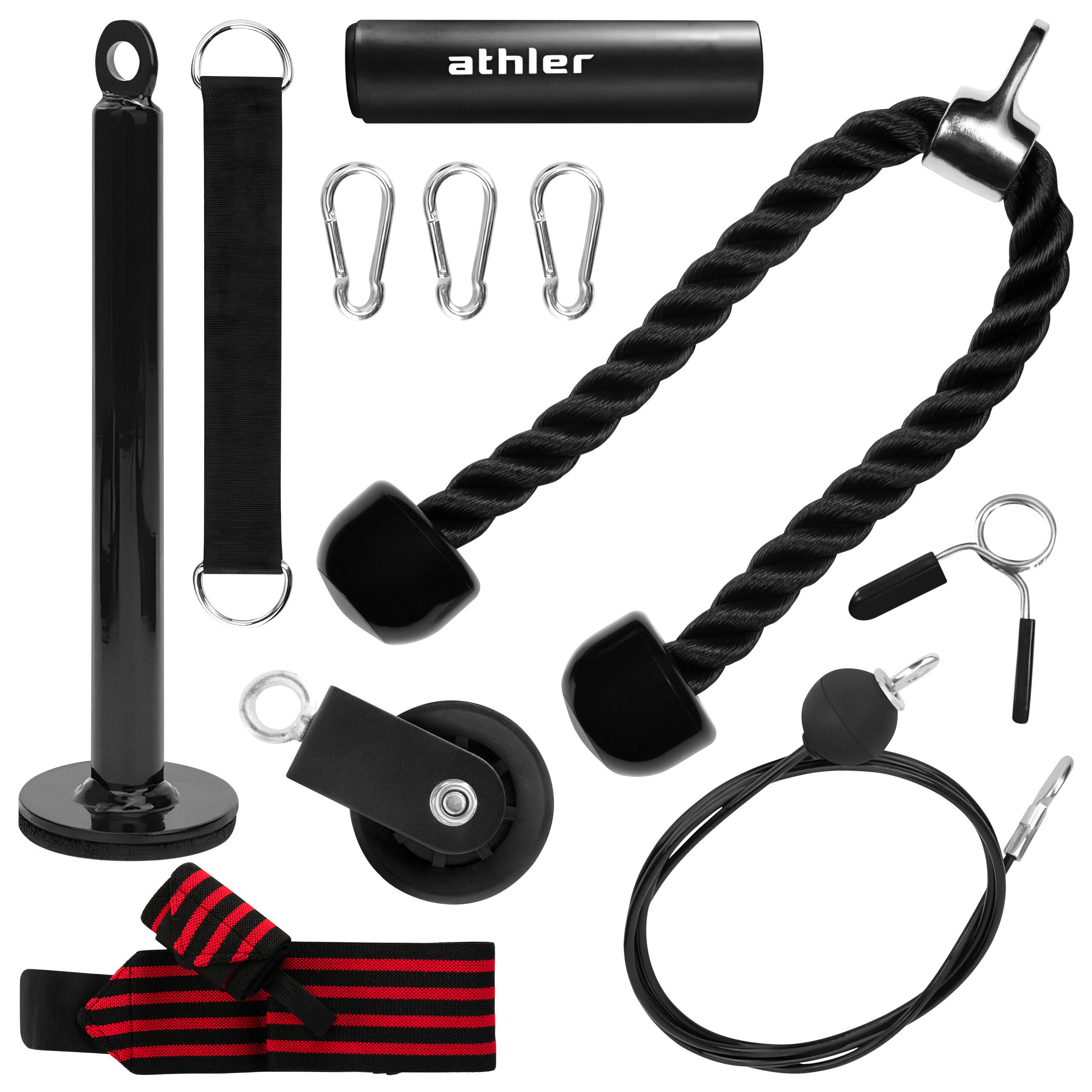 ATHLER Kabelzug-Station Zugstange und Scheibenhalterung Agile 20 Athler Belastung 120kg