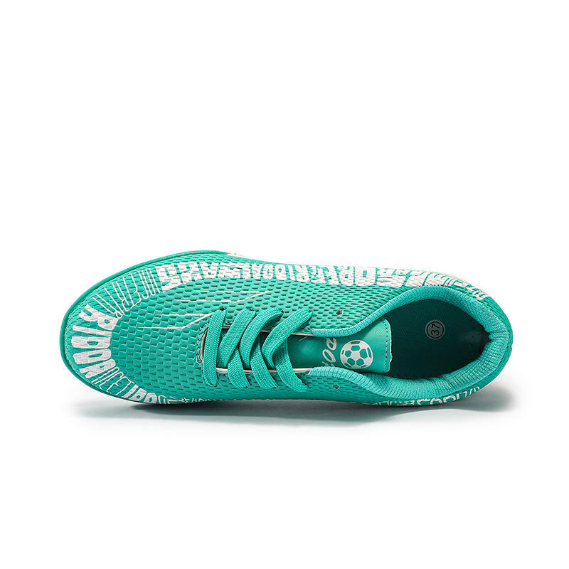 Ghete de fotbal copii, MBrands, 7.7  pentru teren sintetic, verde 37