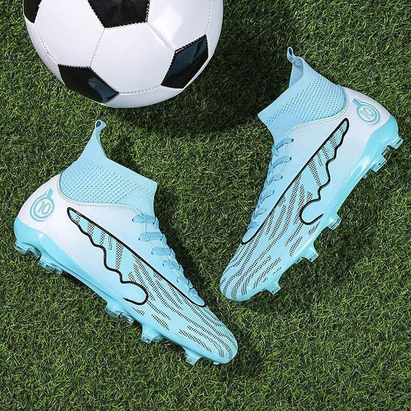 Ghete de fotbal MBrands, 8.1 cu glezna , crampoane, turcoaz 36