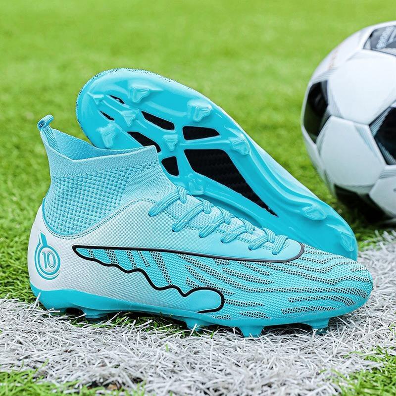 Ghete de fotbal MBrands, 8.1 cu glezna , crampoane, turcoaz 39