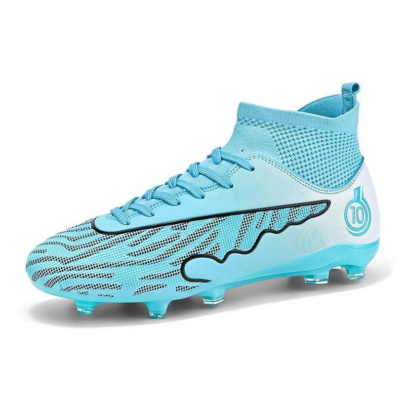 Ghete de fotbal MBrands, 8.1 cu glezna , crampoane, turcoaz 36