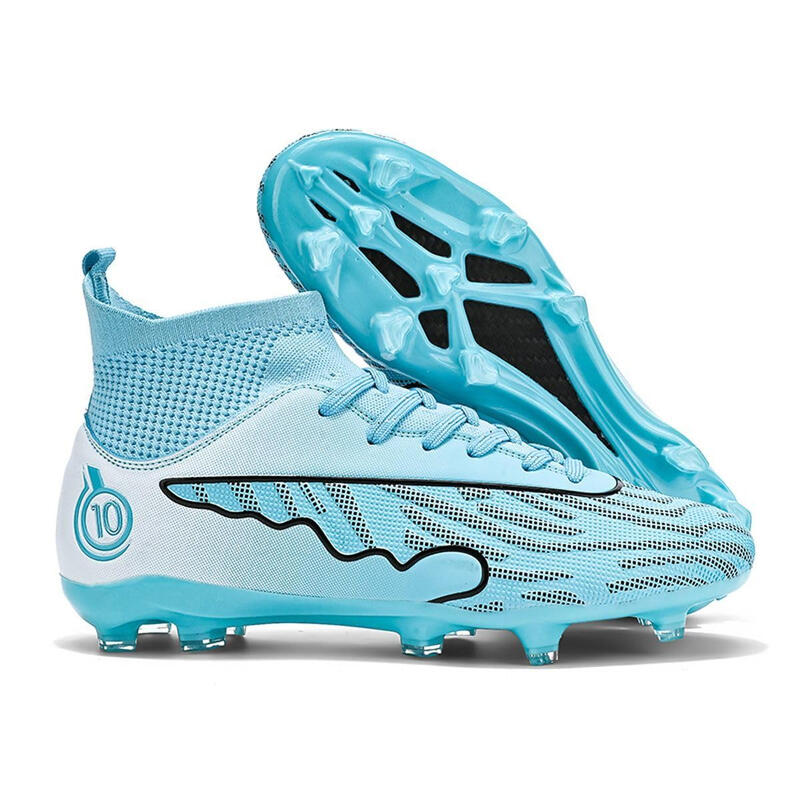 Ghete de fotbal MBrands, 8.1 cu glezna , crampoane, turcoaz 36