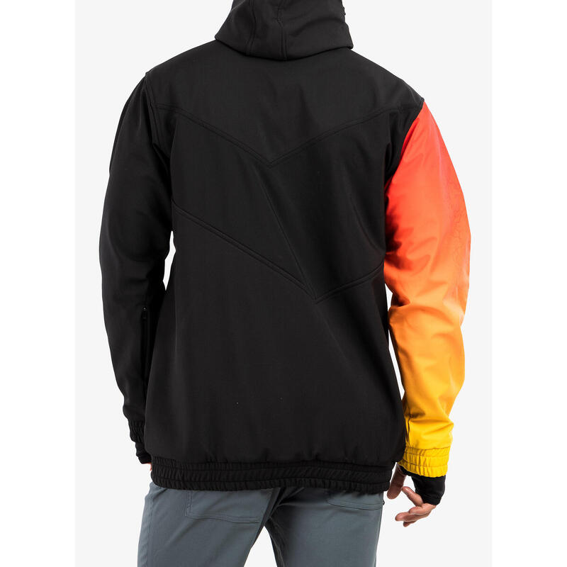 Geaca softshell MAJESTY Softshell Shadow, Negru/Rosu