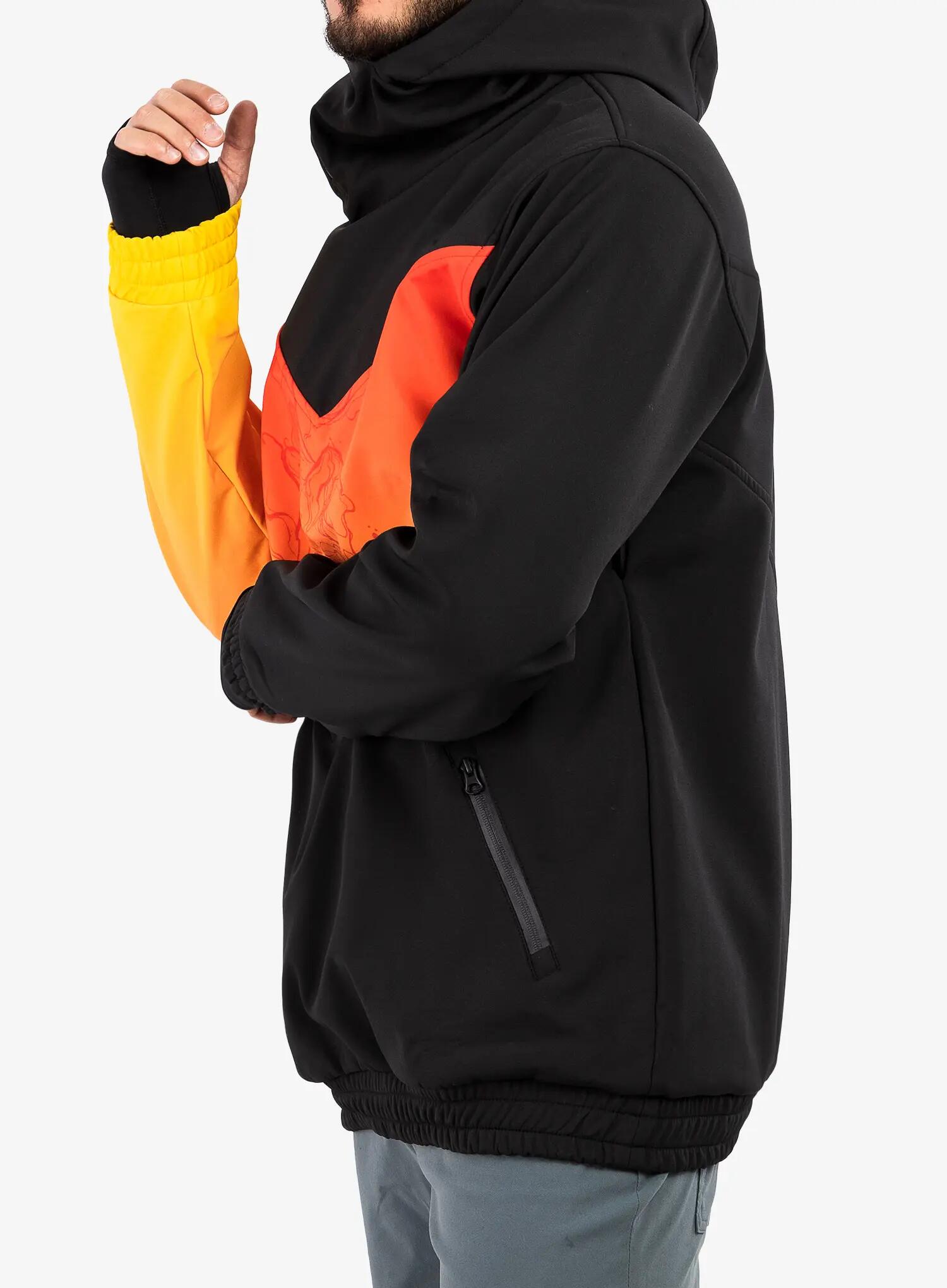 Geaca softshell MAJESTY Softshell Shadow, Negru/Rosu 6/7