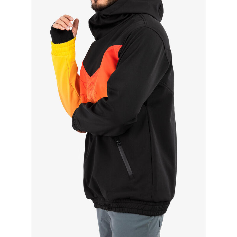 Geaca softshell MAJESTY Softshell Shadow, Negru/Rosu