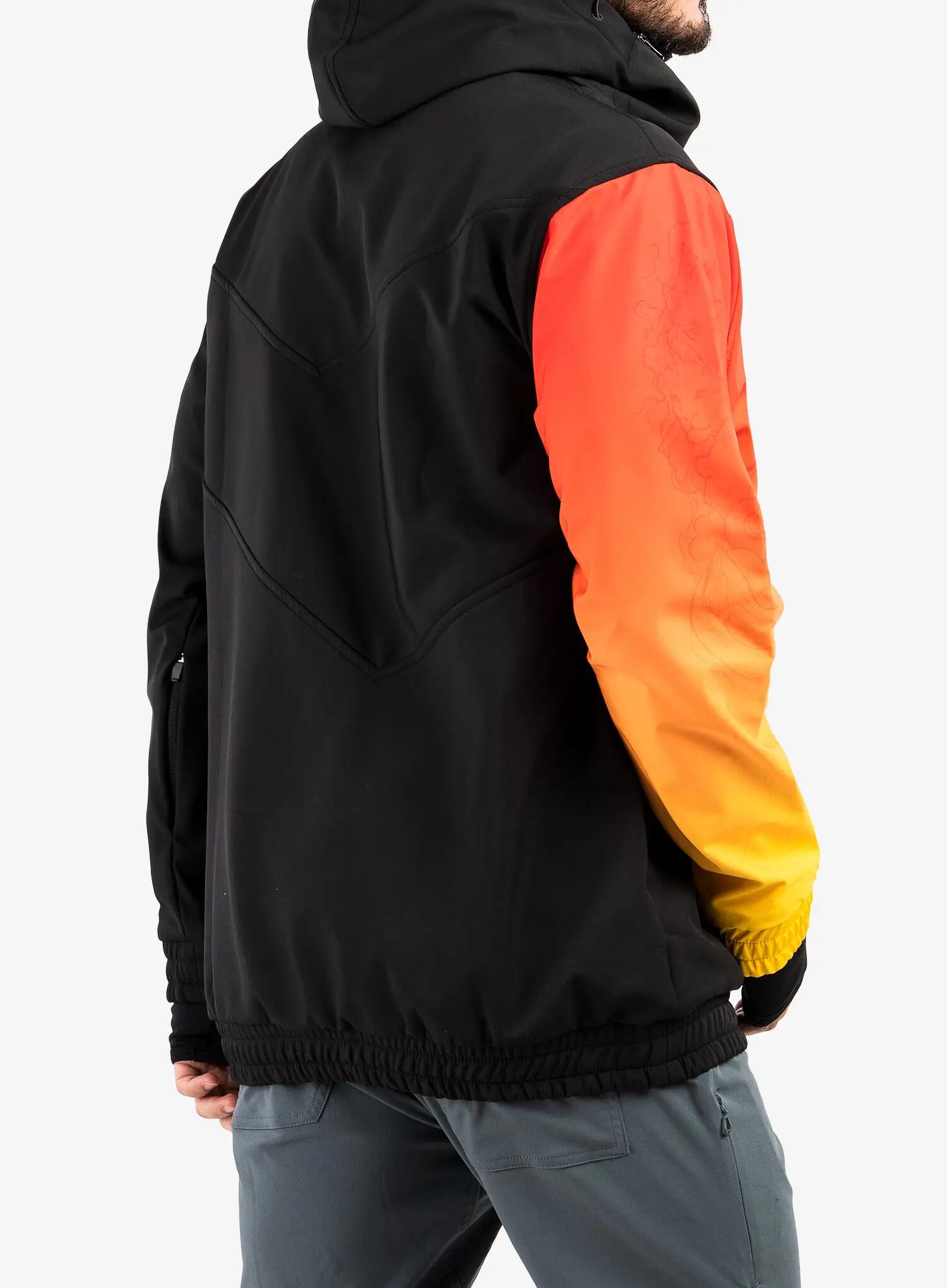 Geaca softshell MAJESTY Softshell Shadow, Negru/Rosu 2/7