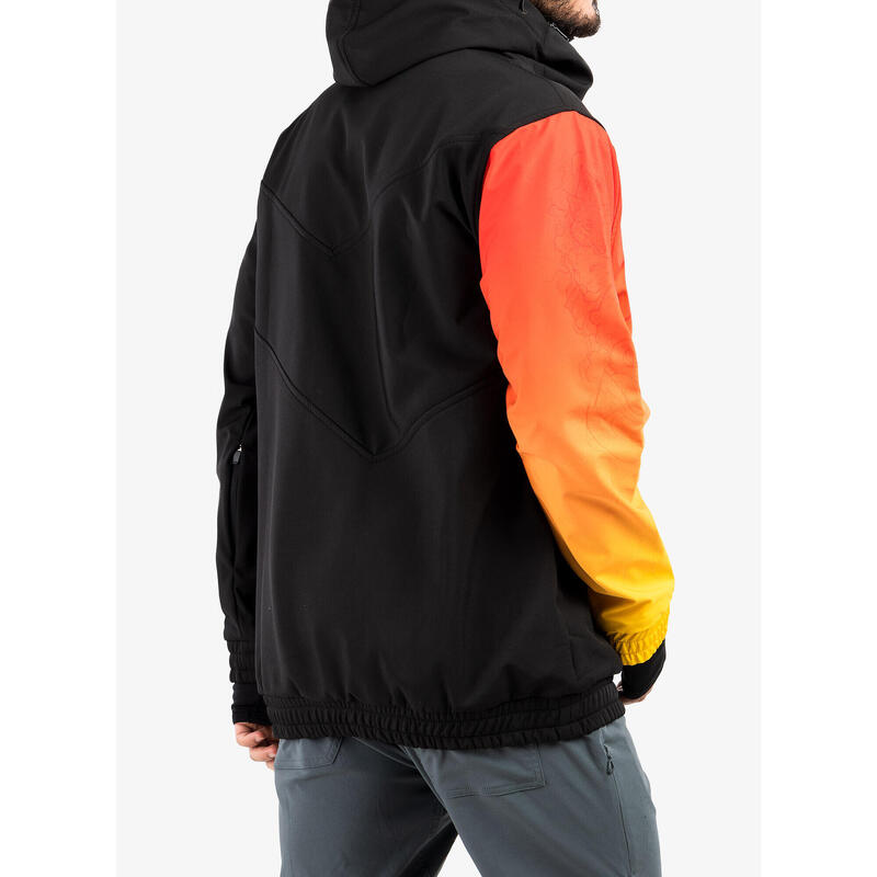 Geaca softshell MAJESTY Softshell Shadow, Negru/Rosu