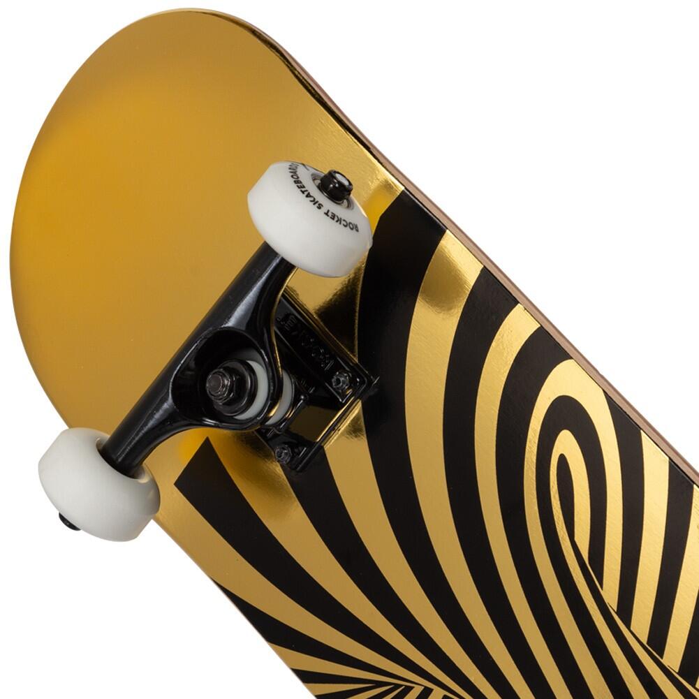 Rocket Twisted Foil Gold 7.5" Skateboard 5/5