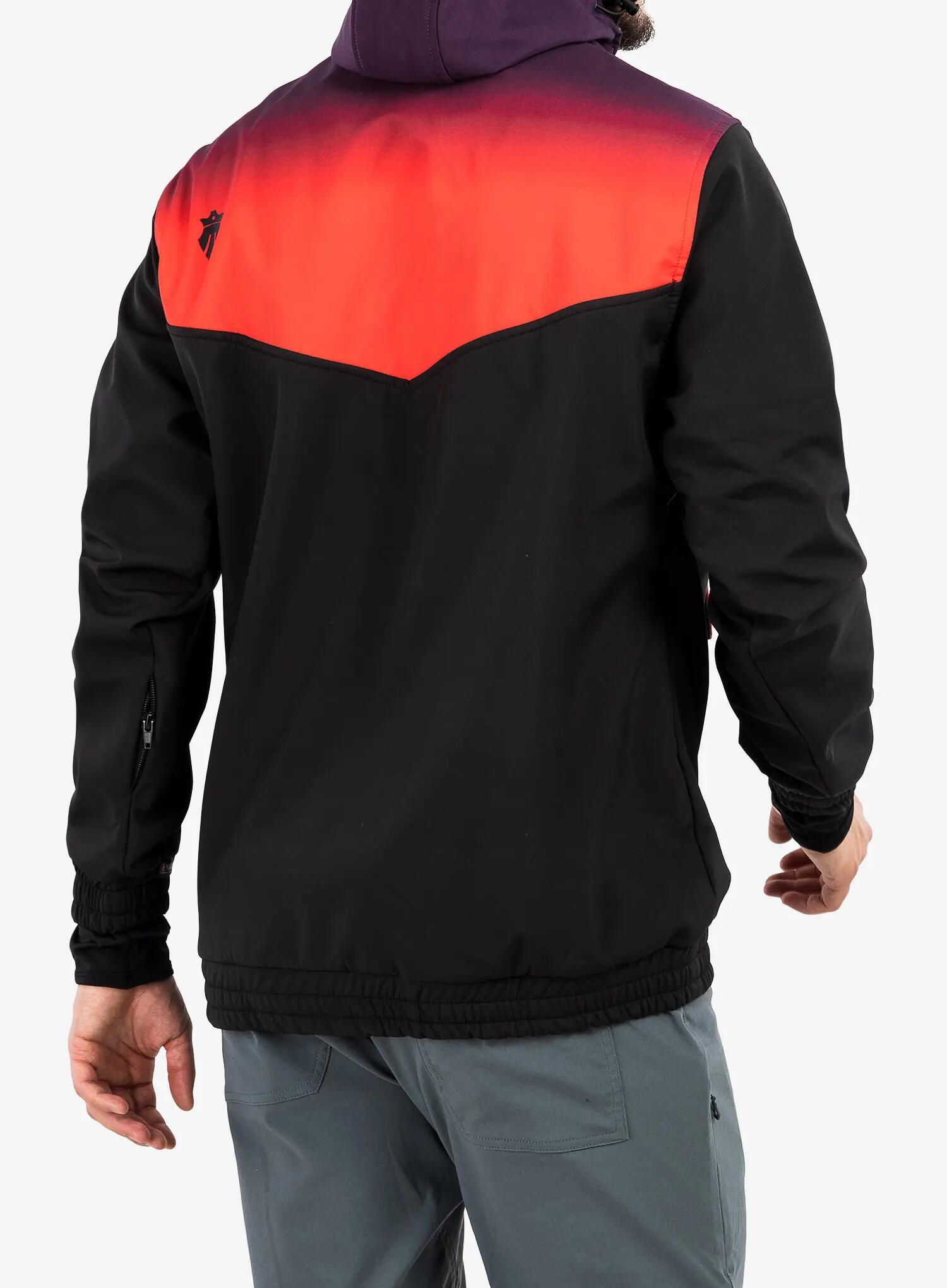 Geaca softshell MAJESTY Softshell Anorak, Negru/Rosu 4/7