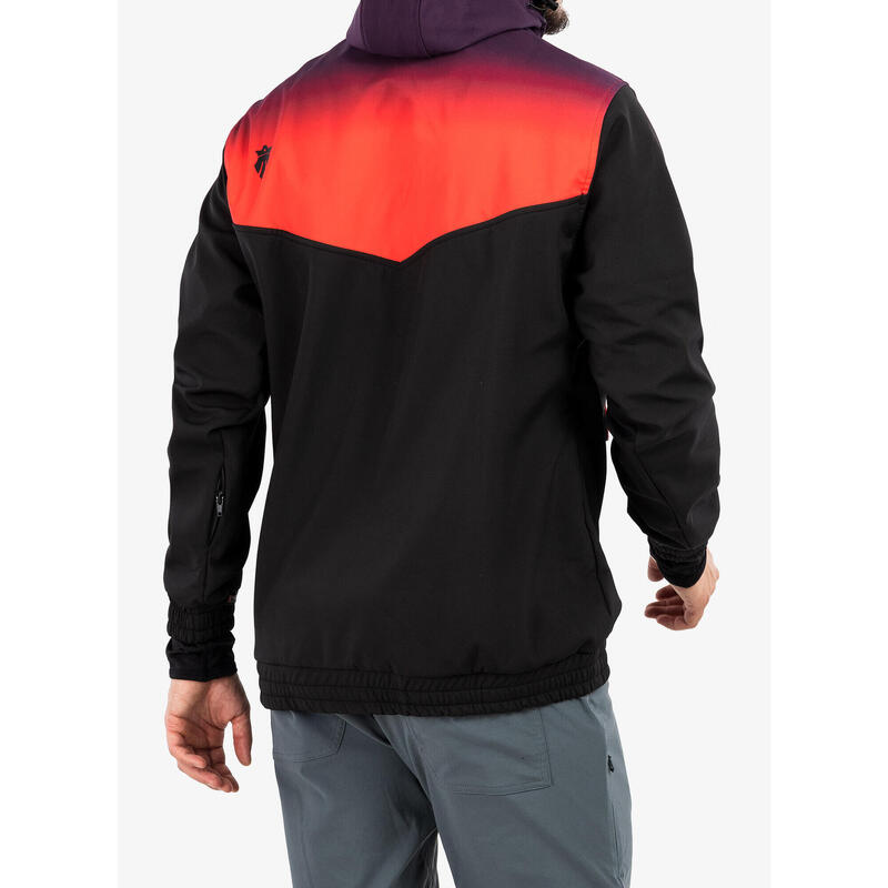 Geaca softshell MAJESTY Softshell Anorak, Negru/Rosu