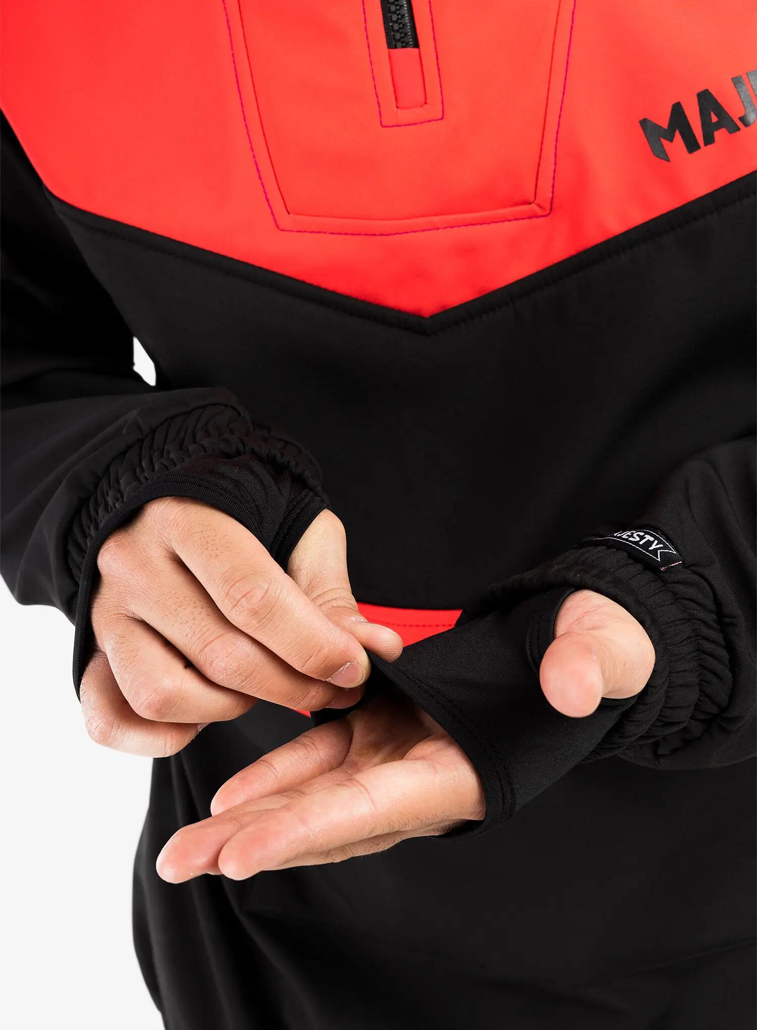 Geaca softshell MAJESTY Softshell Anorak, Negru/Rosu 7/7